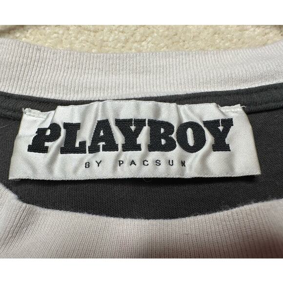 Playboy: Black and White Contrast Logo Long Sleeve - Picture 4 of 6